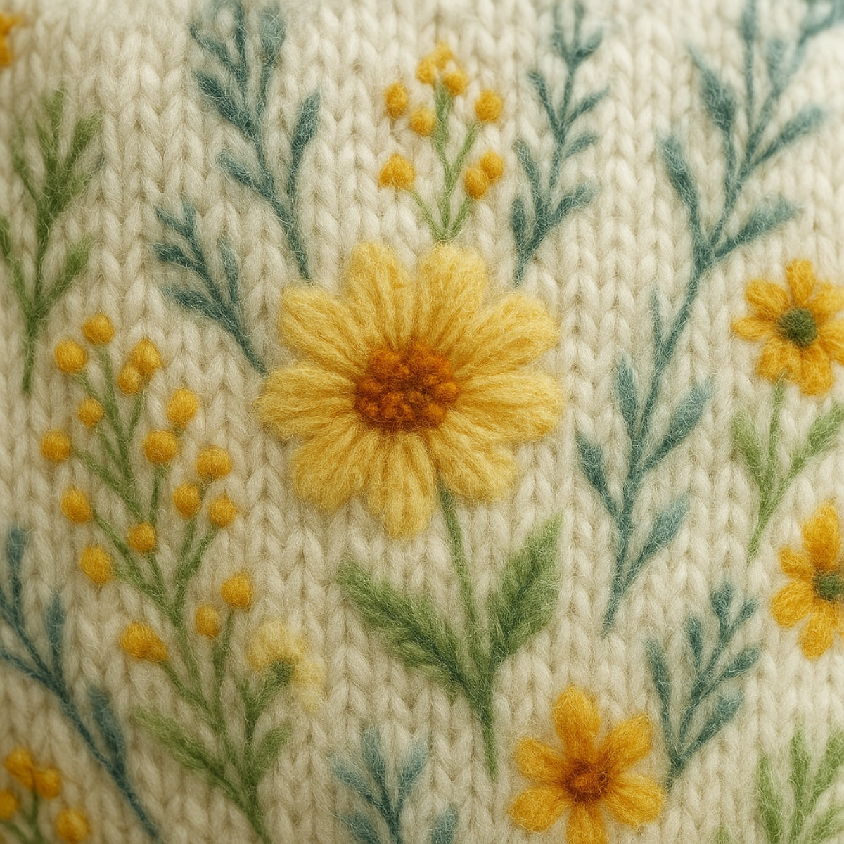 Florence | Knit Cardigan with Floral Print