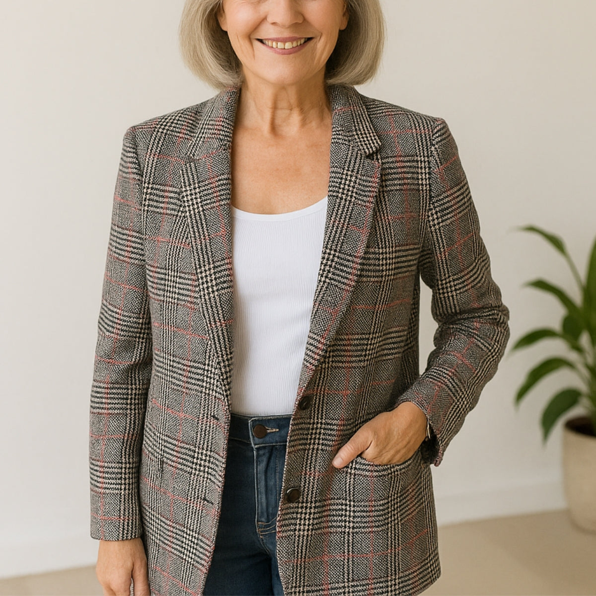 Clara | Classic Plaid Coat