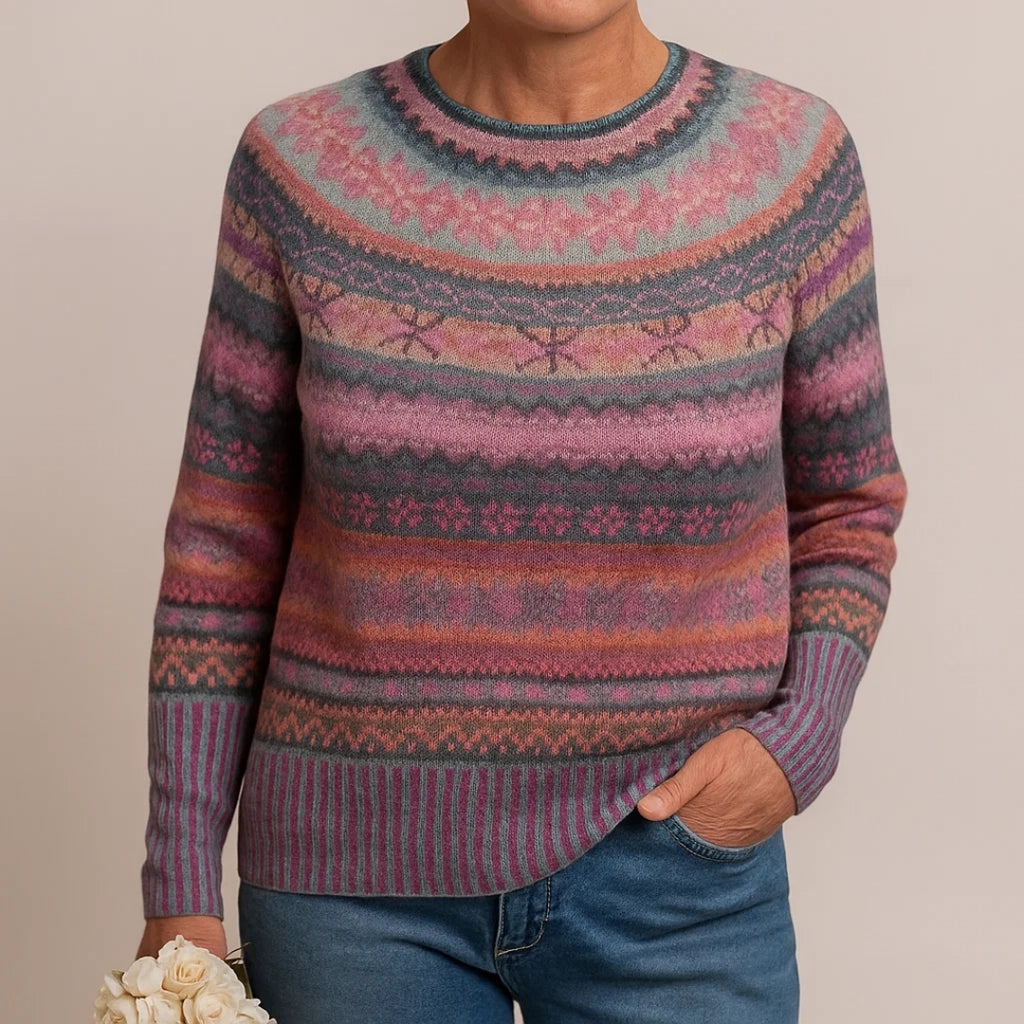 Elara Sweater | Cozy Patterned Knit