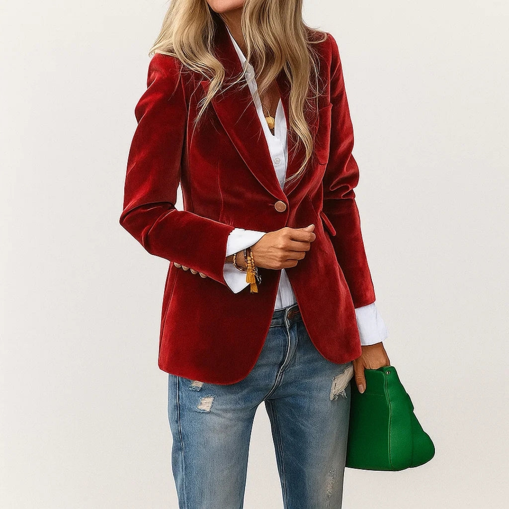 Eveline | Soft Velvet Blazer