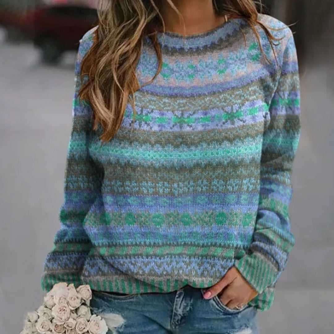 Elara Sweater | Cozy Patterned Knit