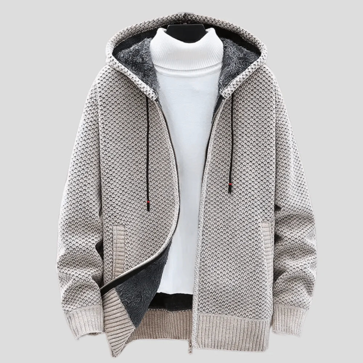 Arlone | Knit Hoodie with Fleece