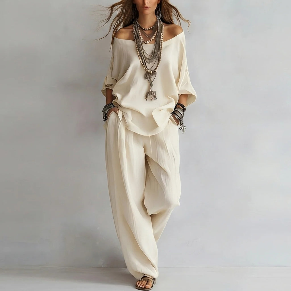 ELARA| RELAXED PANTS SET FOR WOMEN