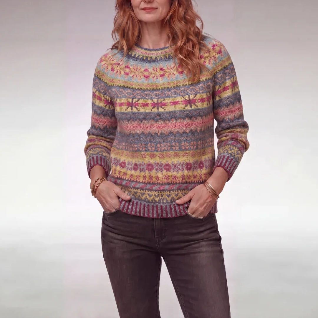 Marjorie | Rainbow Knit Sweater