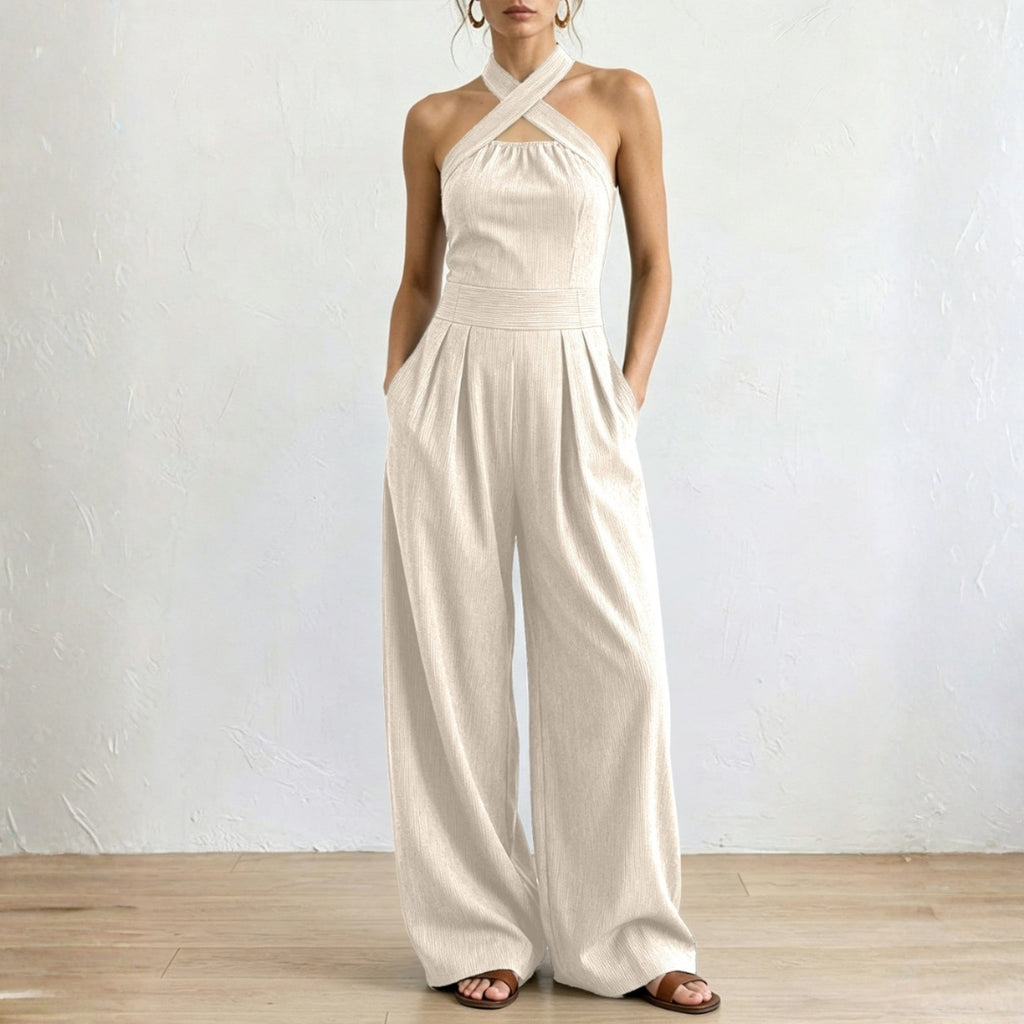 Adriana | Elegant Cross-Over Jumpsuit