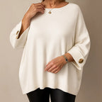 Nivelle | Elegant Knitted Blouse with Button Detail