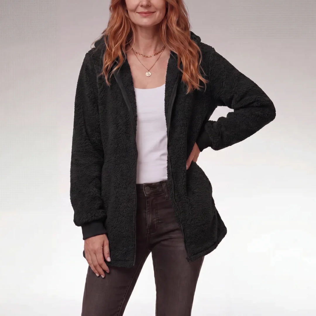 Evelyn | Soft Teddy Hooded Jacket