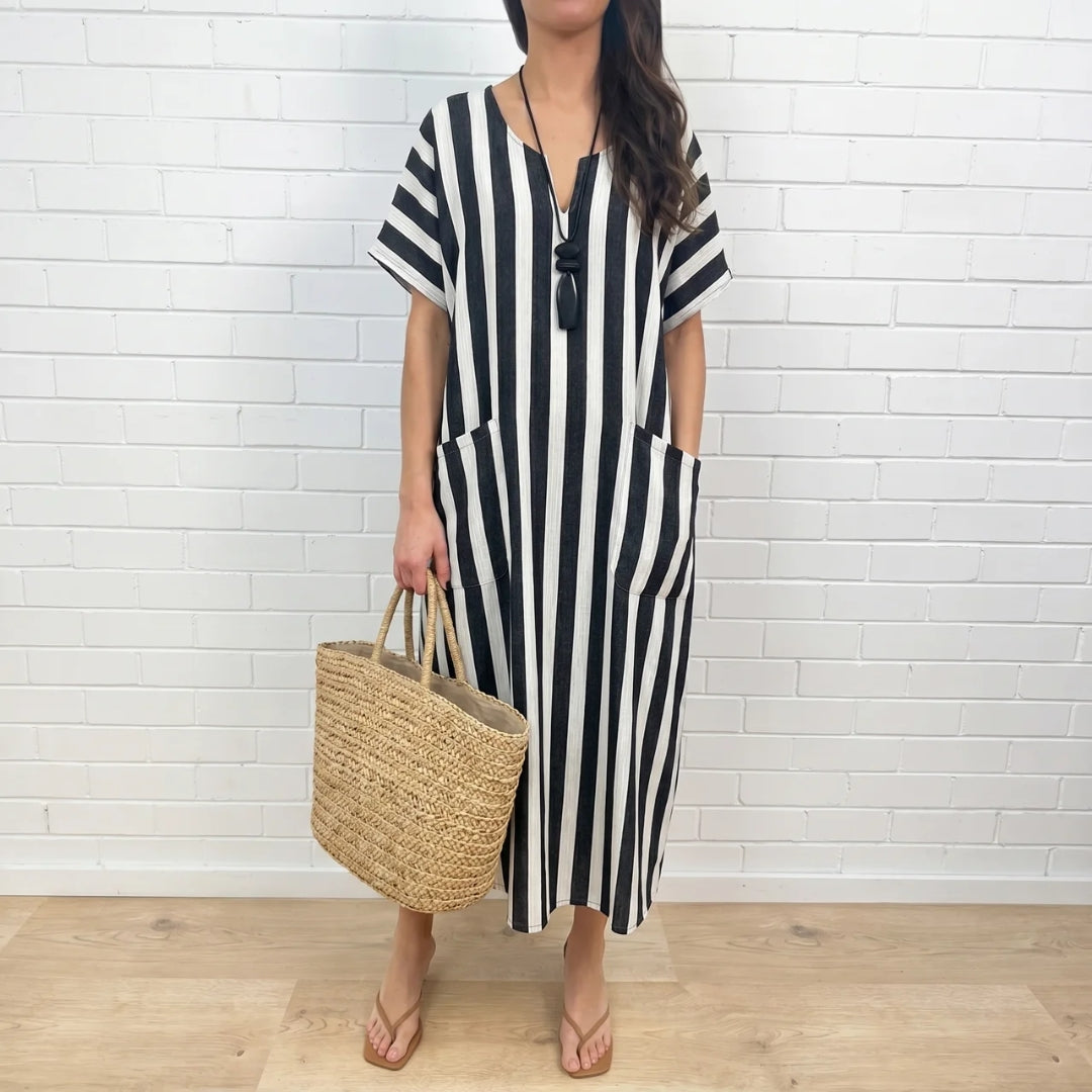 Liora | Striped Maxi Dress