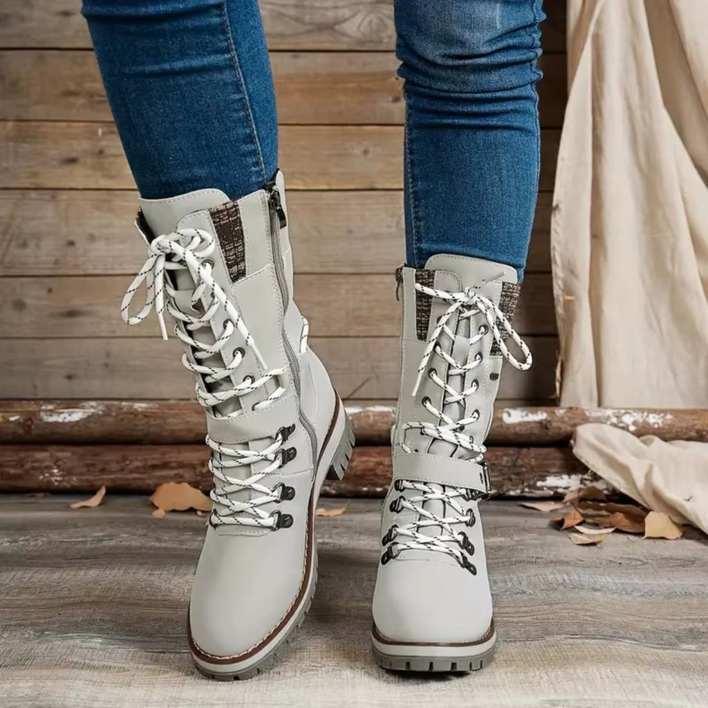Snowhaven | Cozy Winter Lace-Up Boots