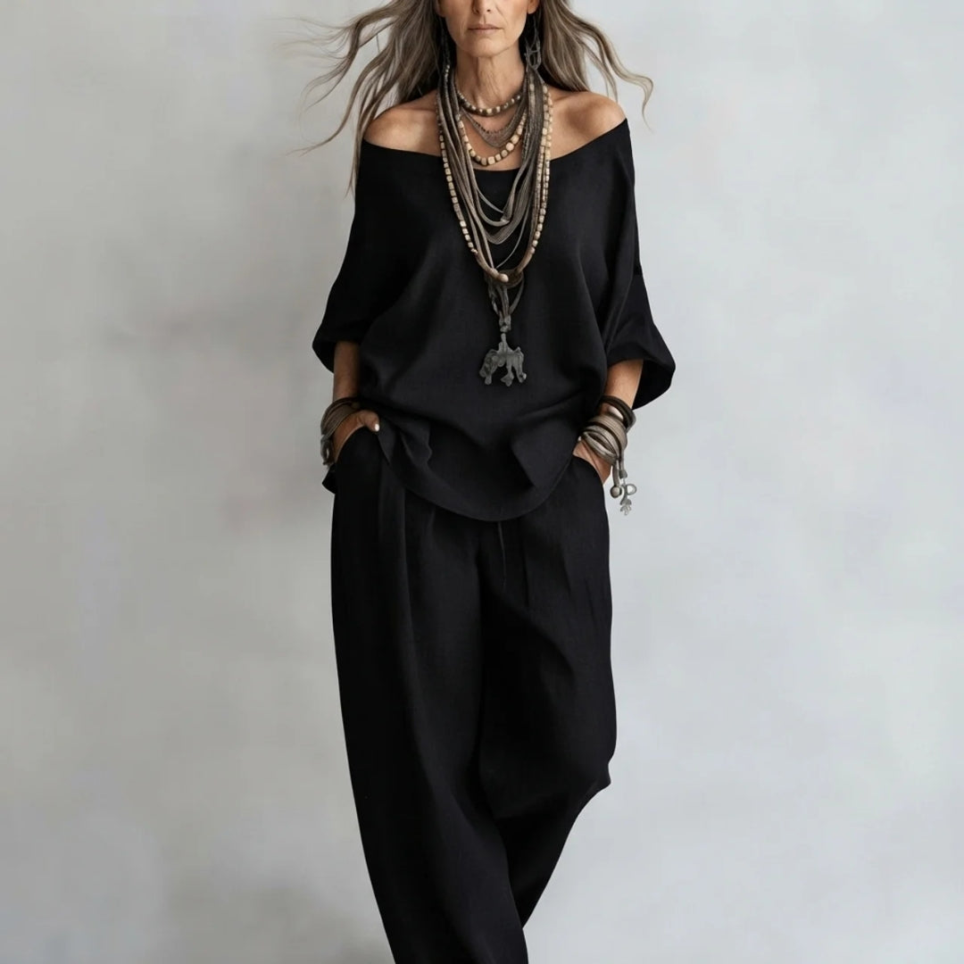 ELARA| RELAXED PANTS SET FOR WOMEN