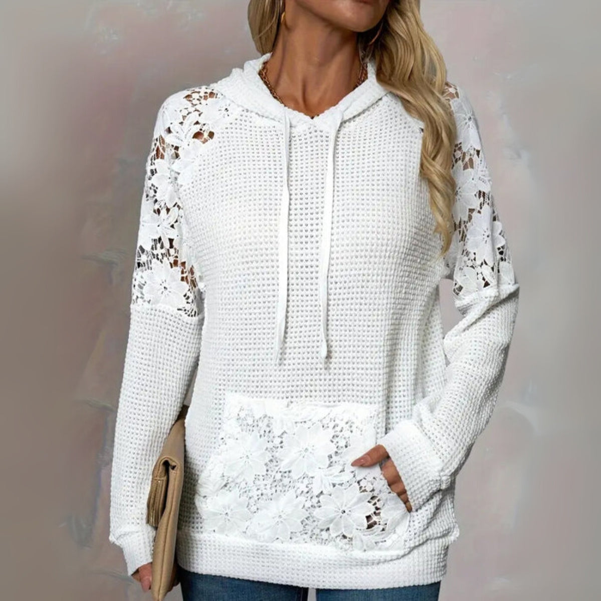 Eloria | Lightweight Hoodie with Lace Details