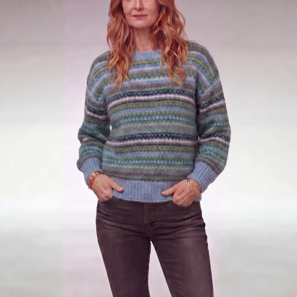 Marjorie | Rainbow Knit Sweater