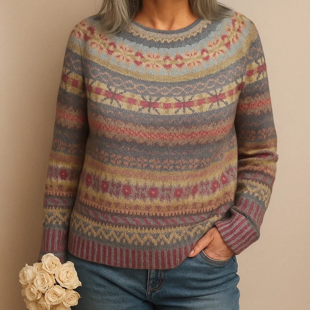 Elara Sweater | Cozy Patterned Knit