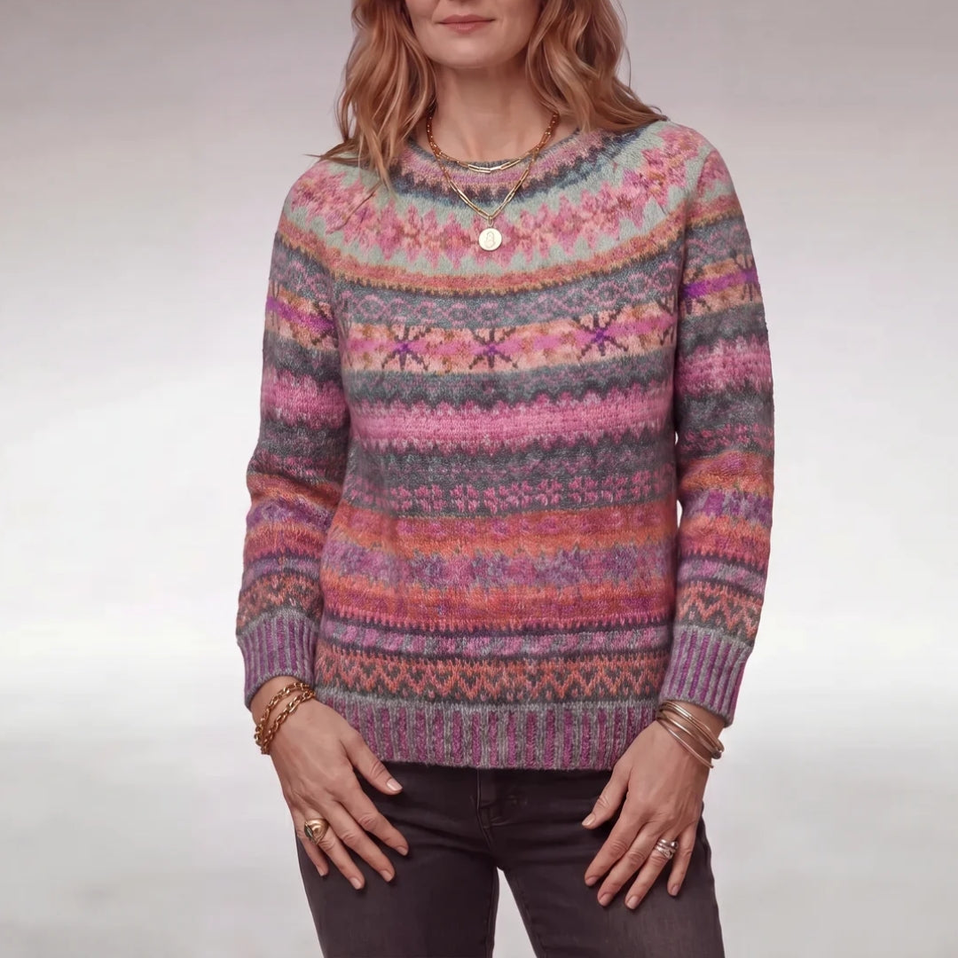 Marjorie | Rainbow Knit Sweater