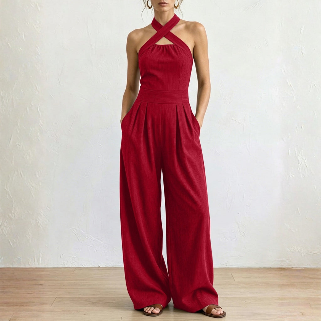 Adriana | Elegant Cross-Over Jumpsuit