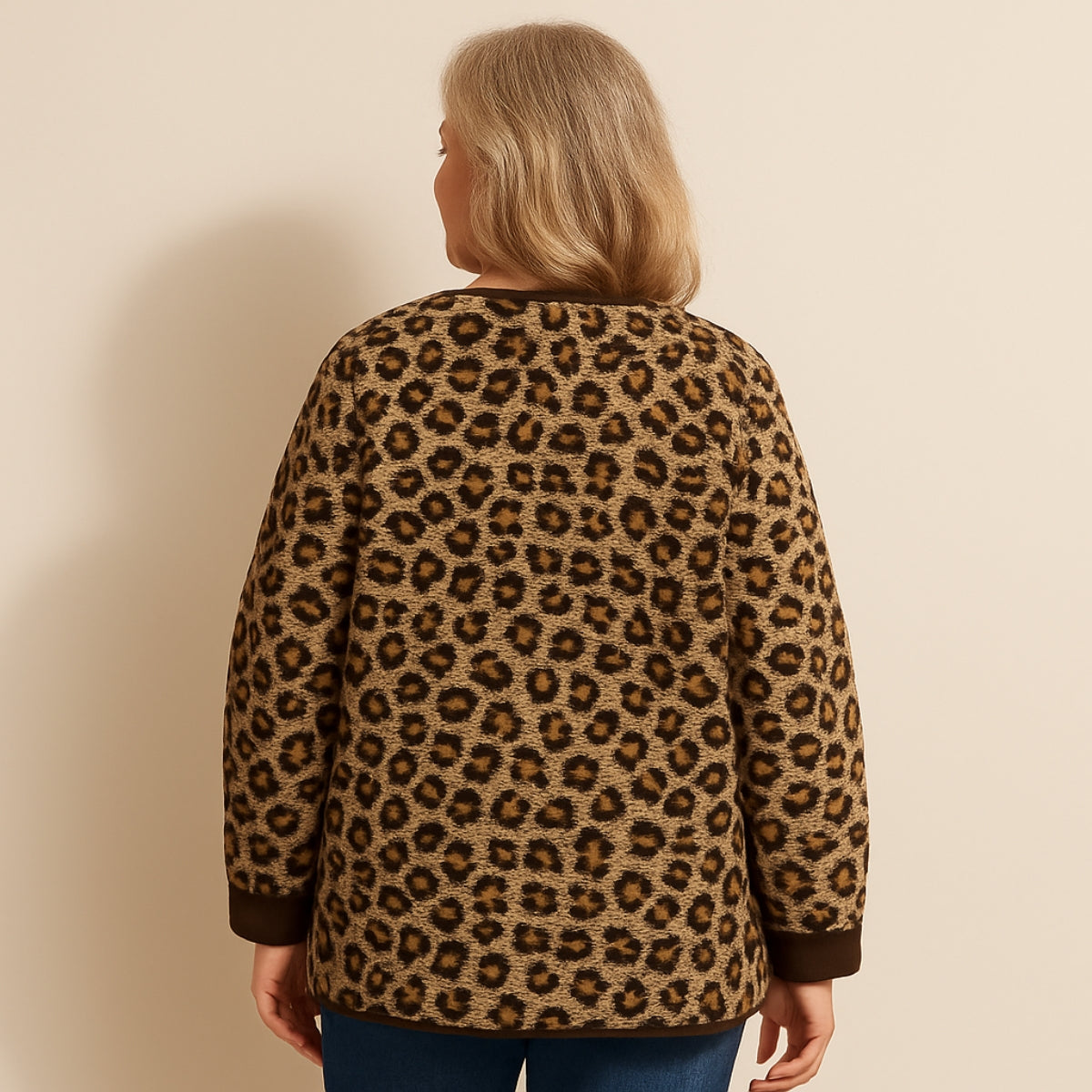 Liora | Teddy Leopard Mid-Season Jacket
