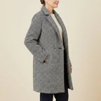 Evelaine | Soft Houndstooth Long Coat