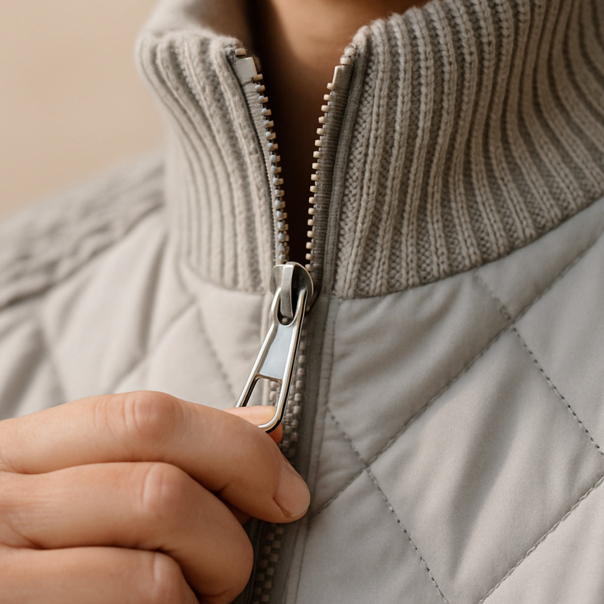 Elora | Elegant Fall Jacket with Knit Sleeves