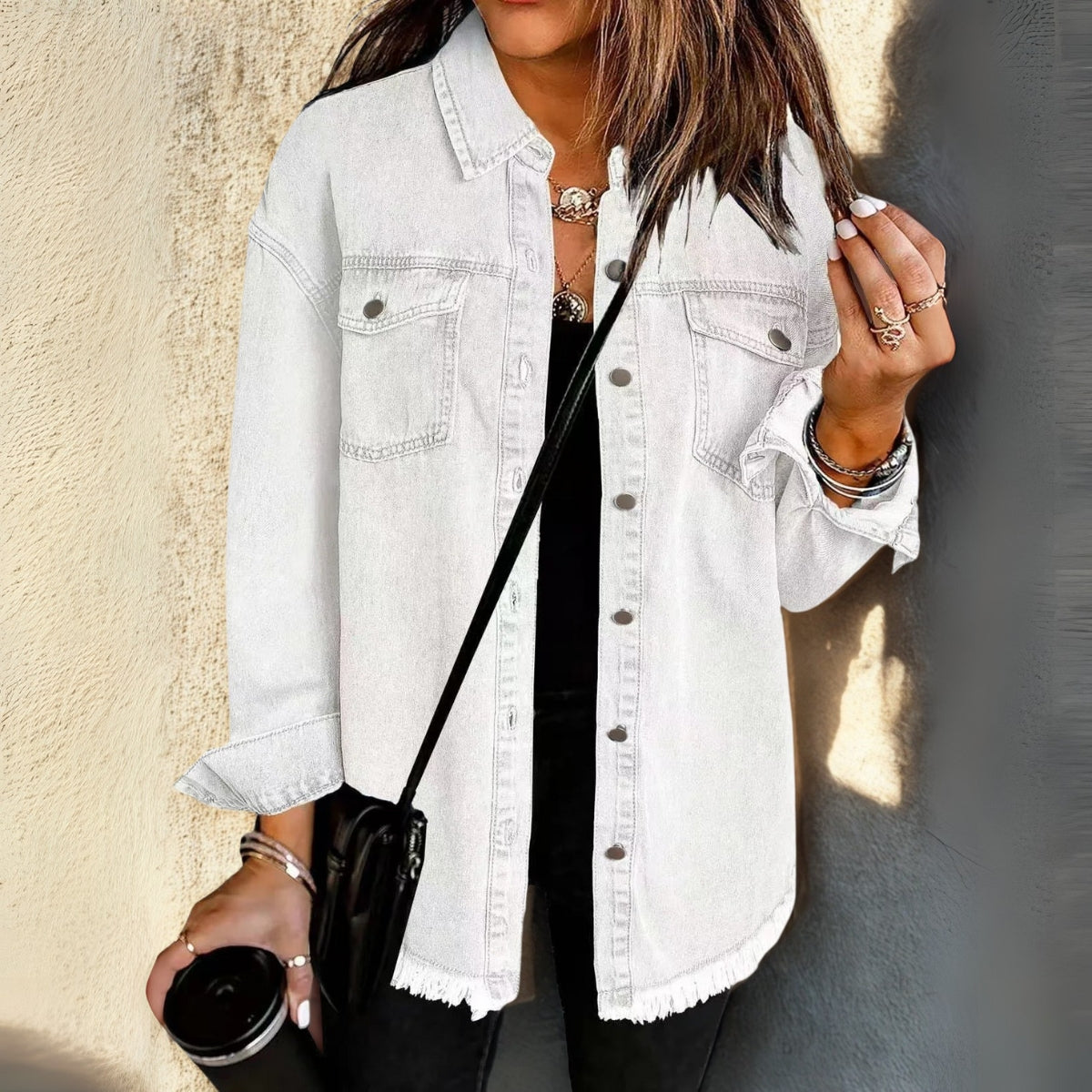 Lorana | Button-Down Denim Shirt