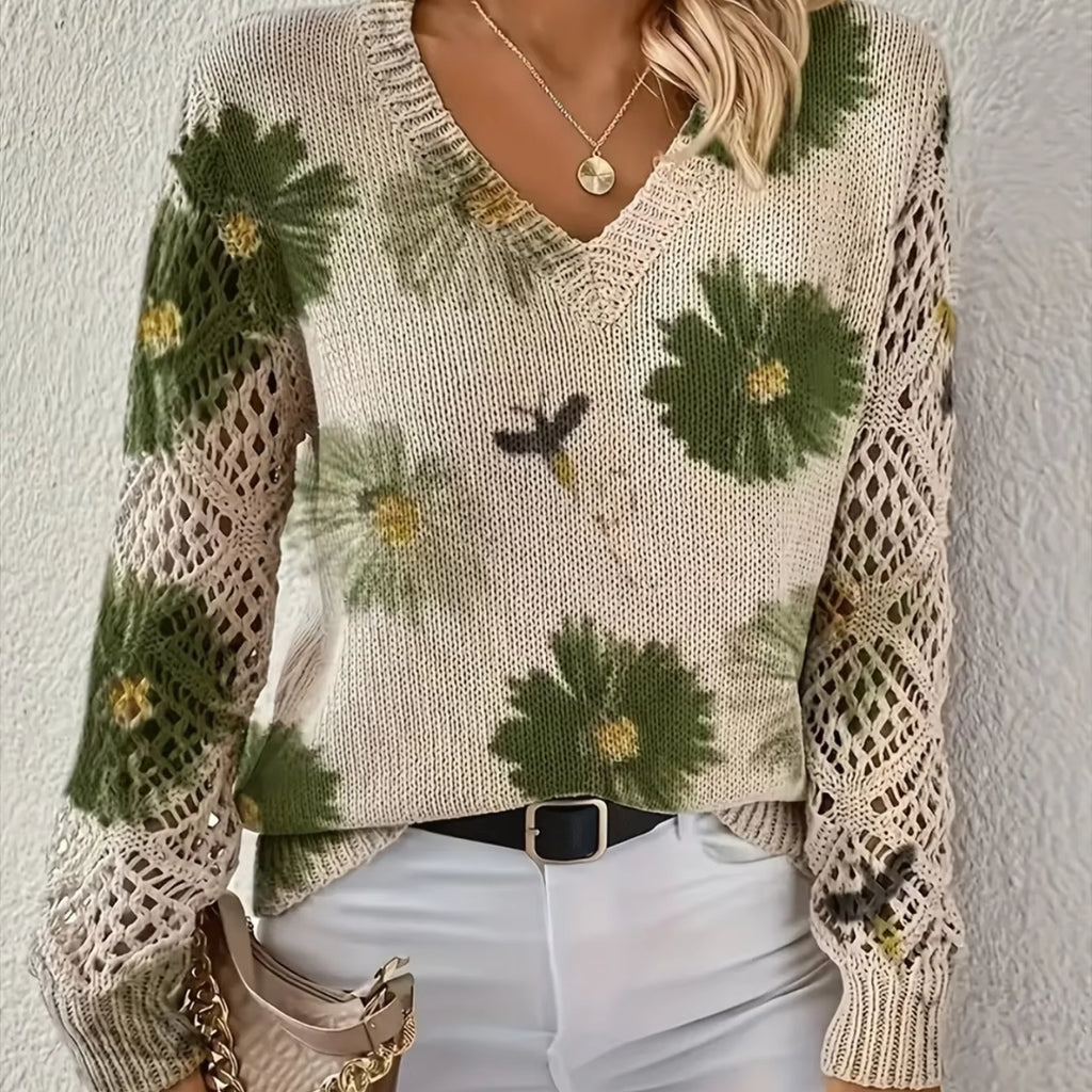Mabeline | Soft Floral Knit Sweater