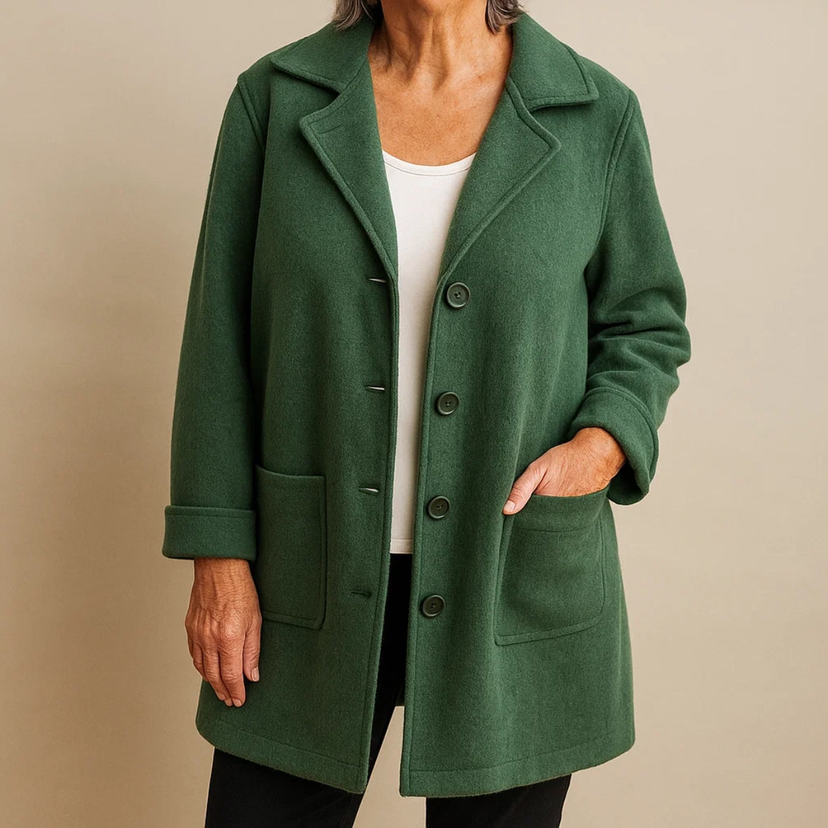 Maila | Casual Long Coat with Lapels