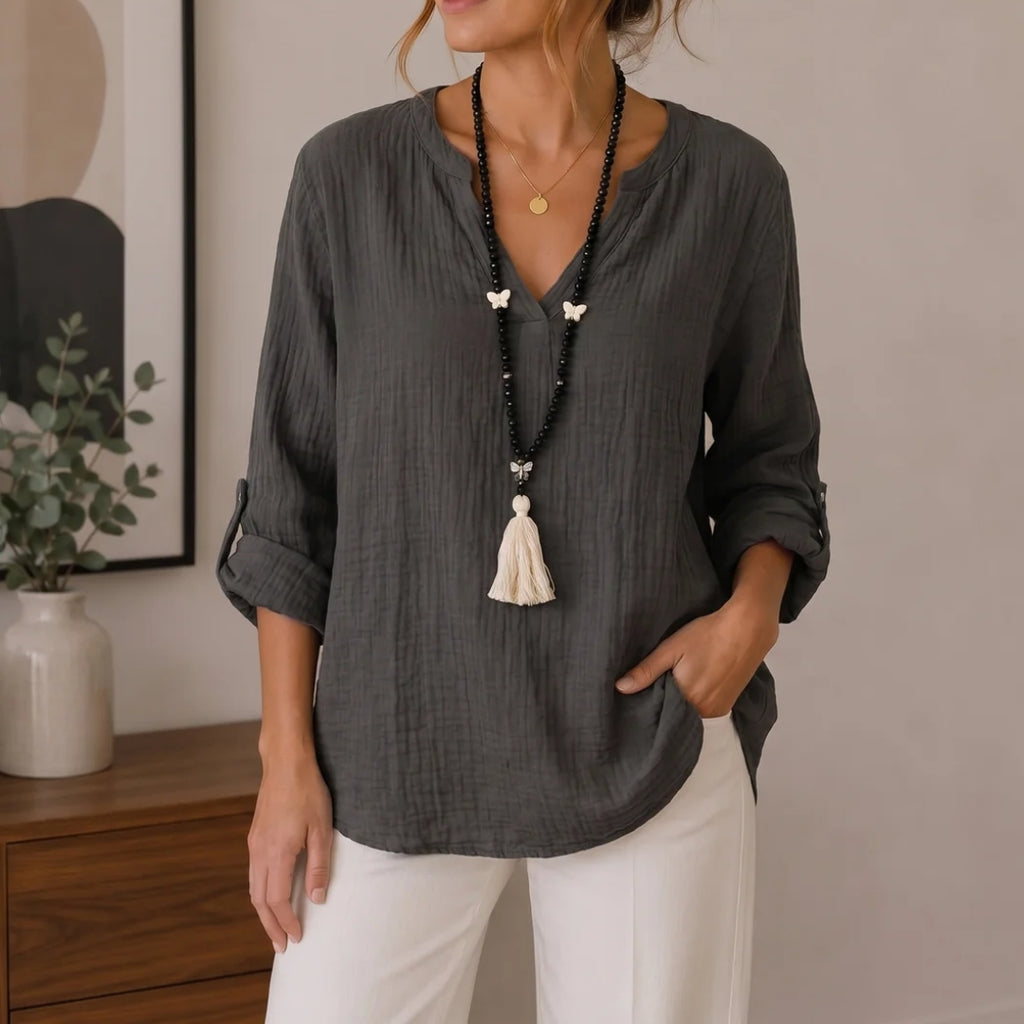 Amara | Relaxed Linen Look Blouse