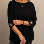 Nivelle | Elegant Knitted Blouse with Button Detail