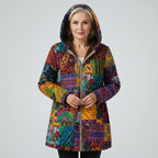 Annelise | Warm Fleece Floral Coat