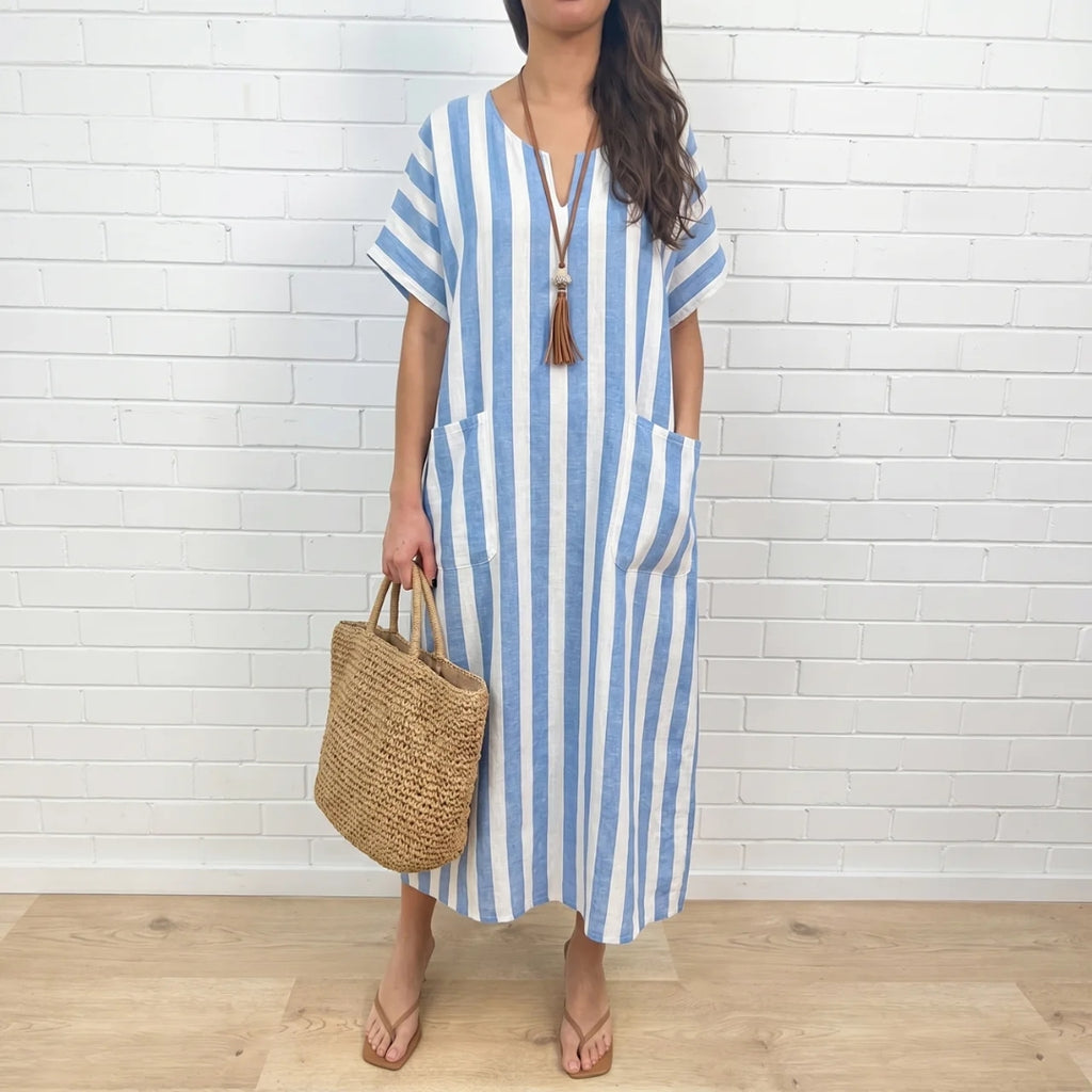 Liora | Striped Maxi Dress