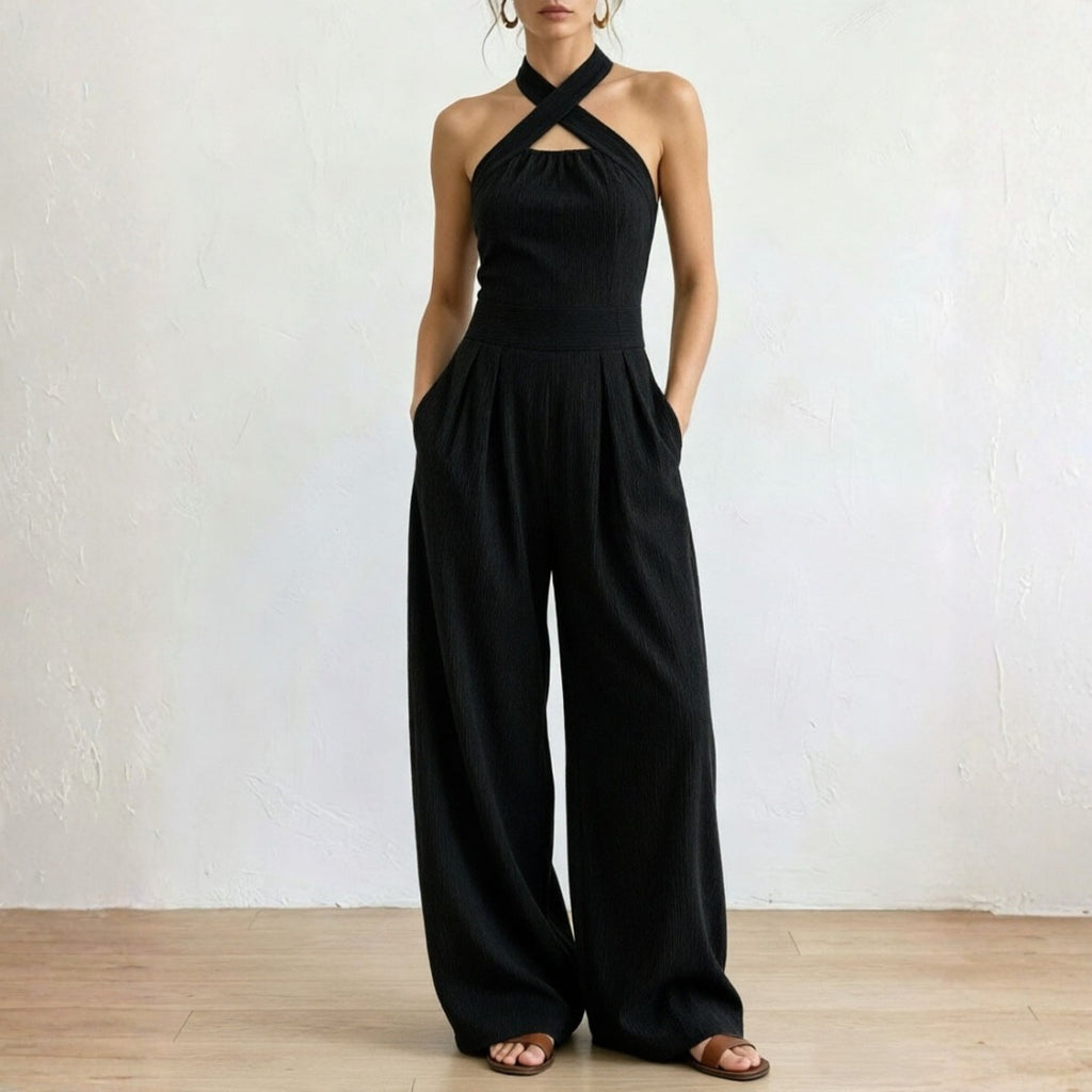 Adriana | Elegant Cross-Over Jumpsuit