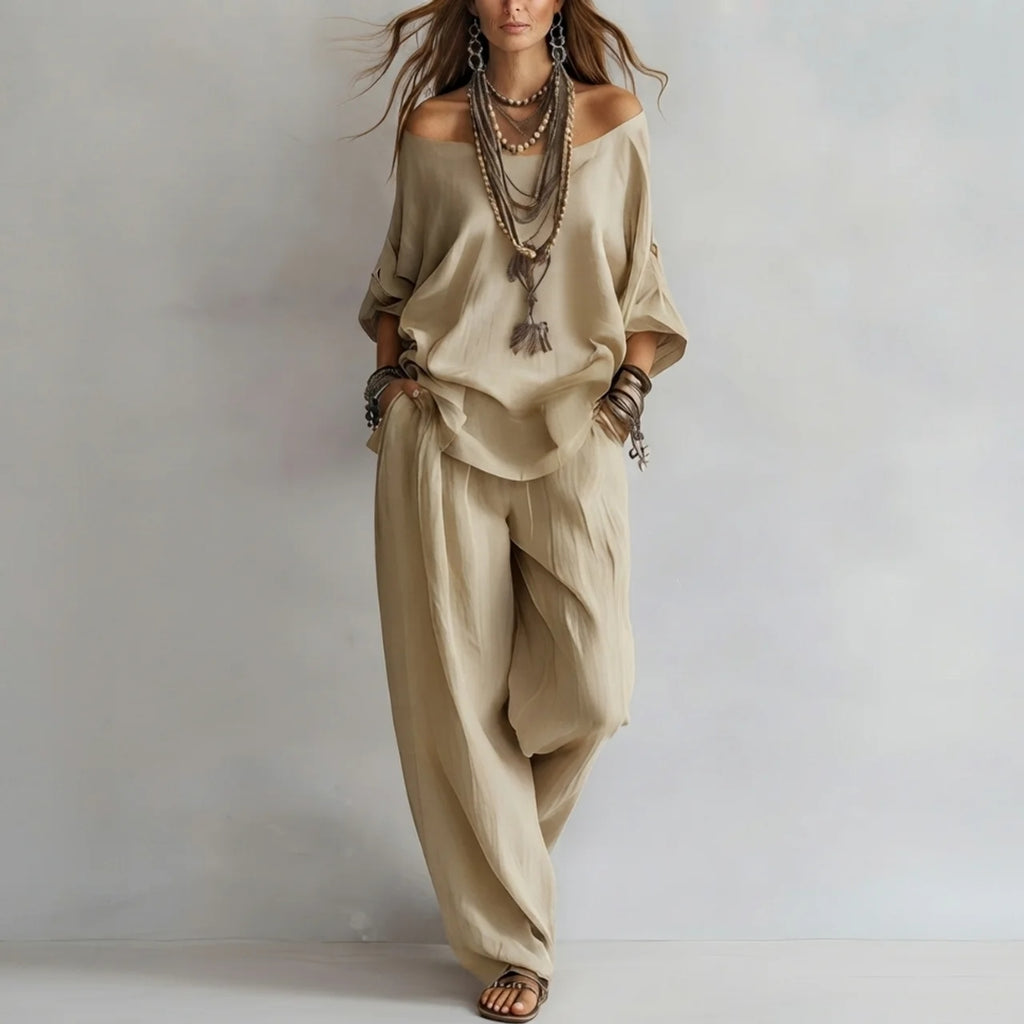 ELARA| RELAXED PANTS SET FOR WOMEN