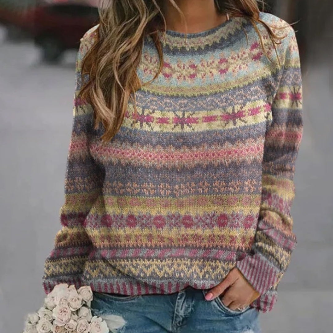 Elara Sweater | Cozy Patterned Knit