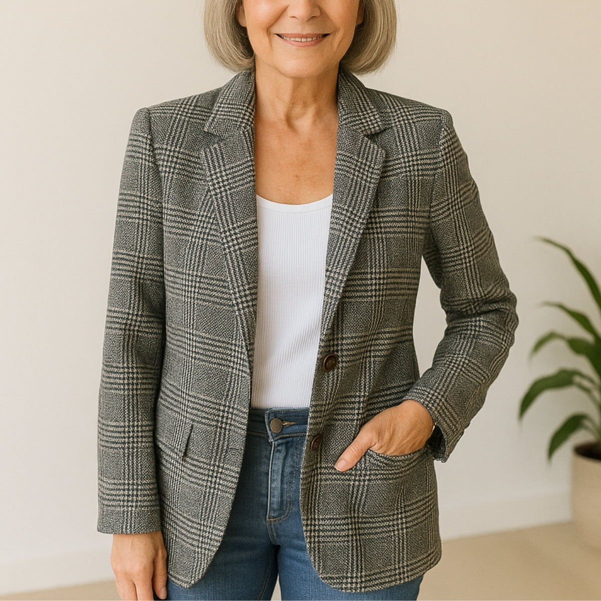 Clara | Classic Plaid Coat