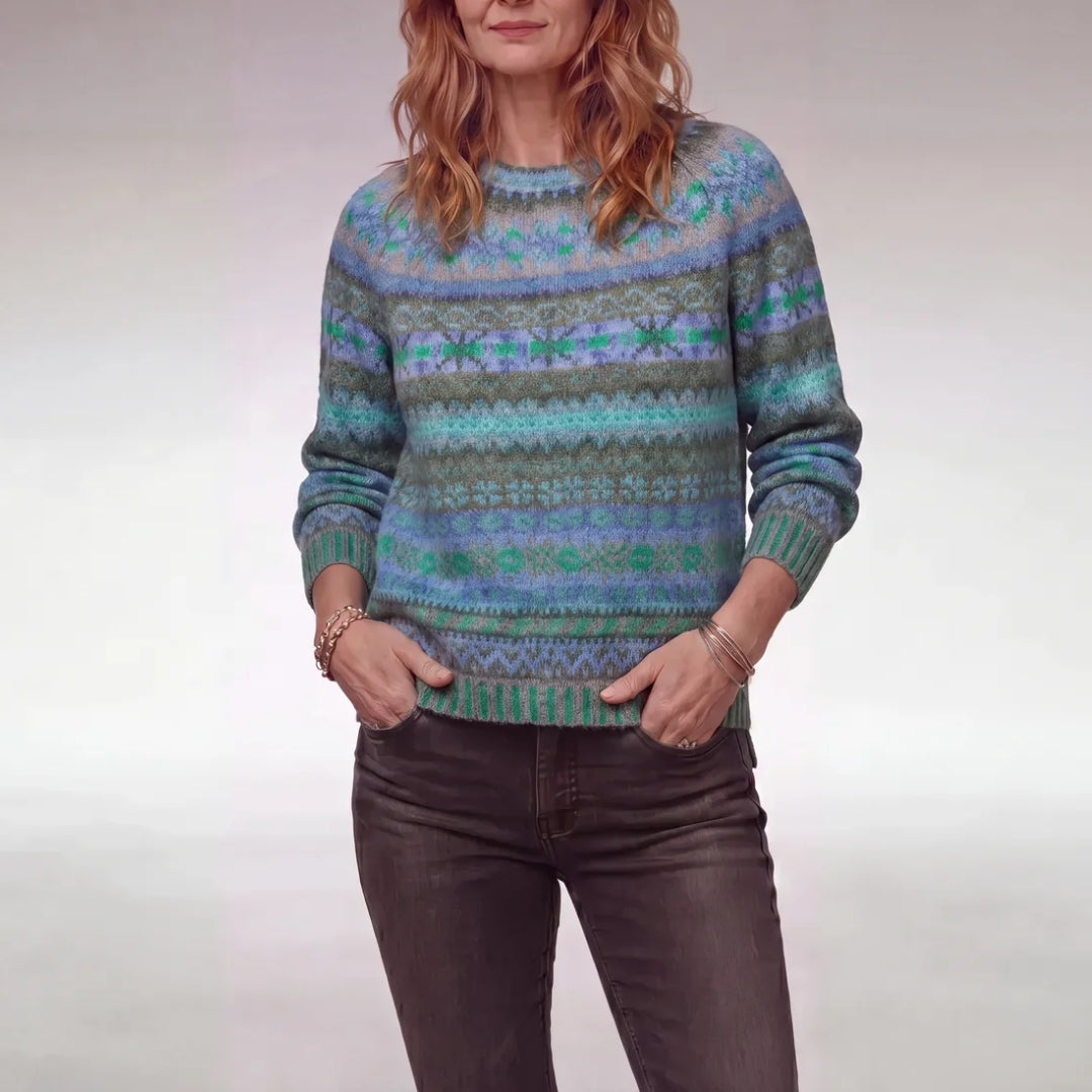 Marjorie | Rainbow Knit Sweater