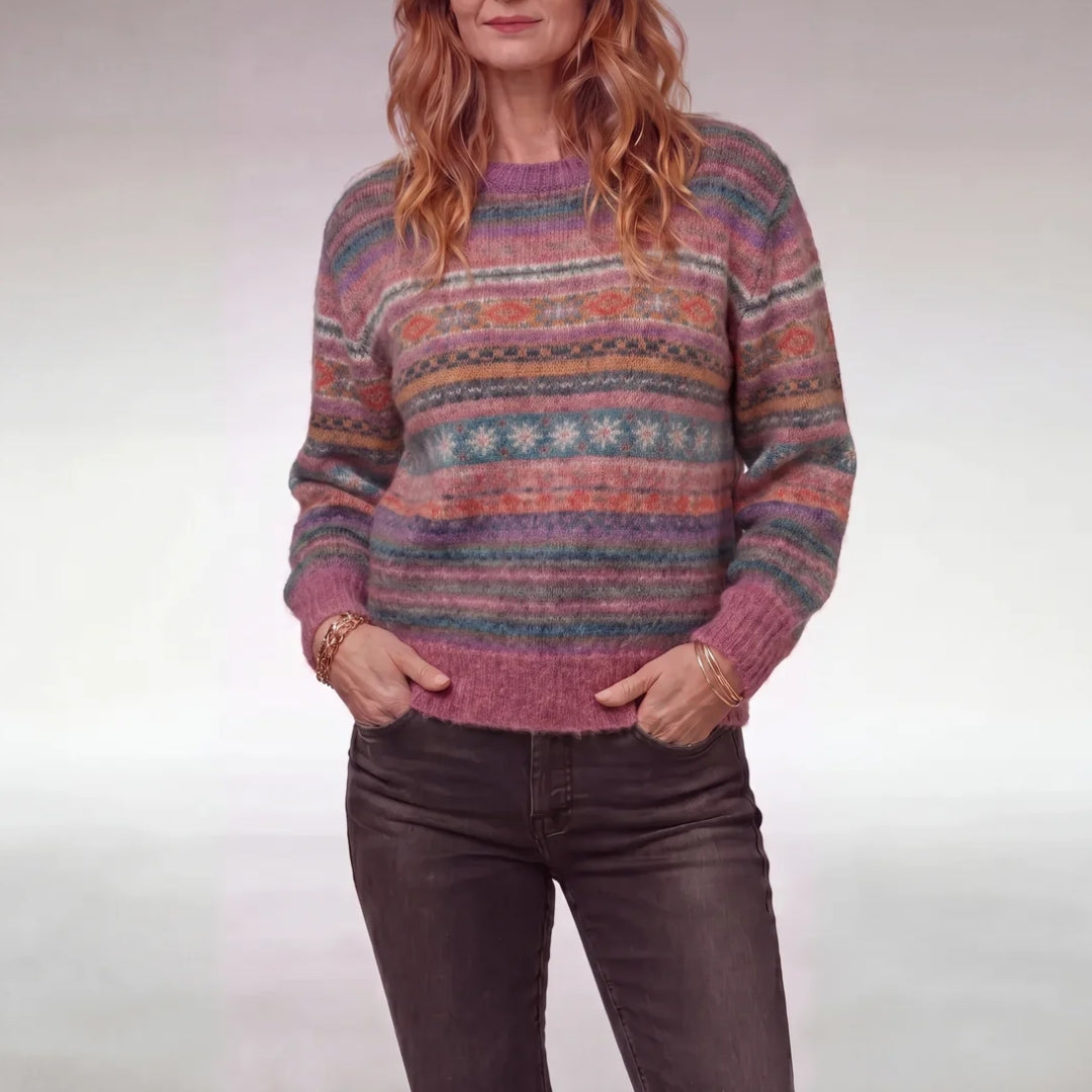 Marjorie | Rainbow Knit Sweater