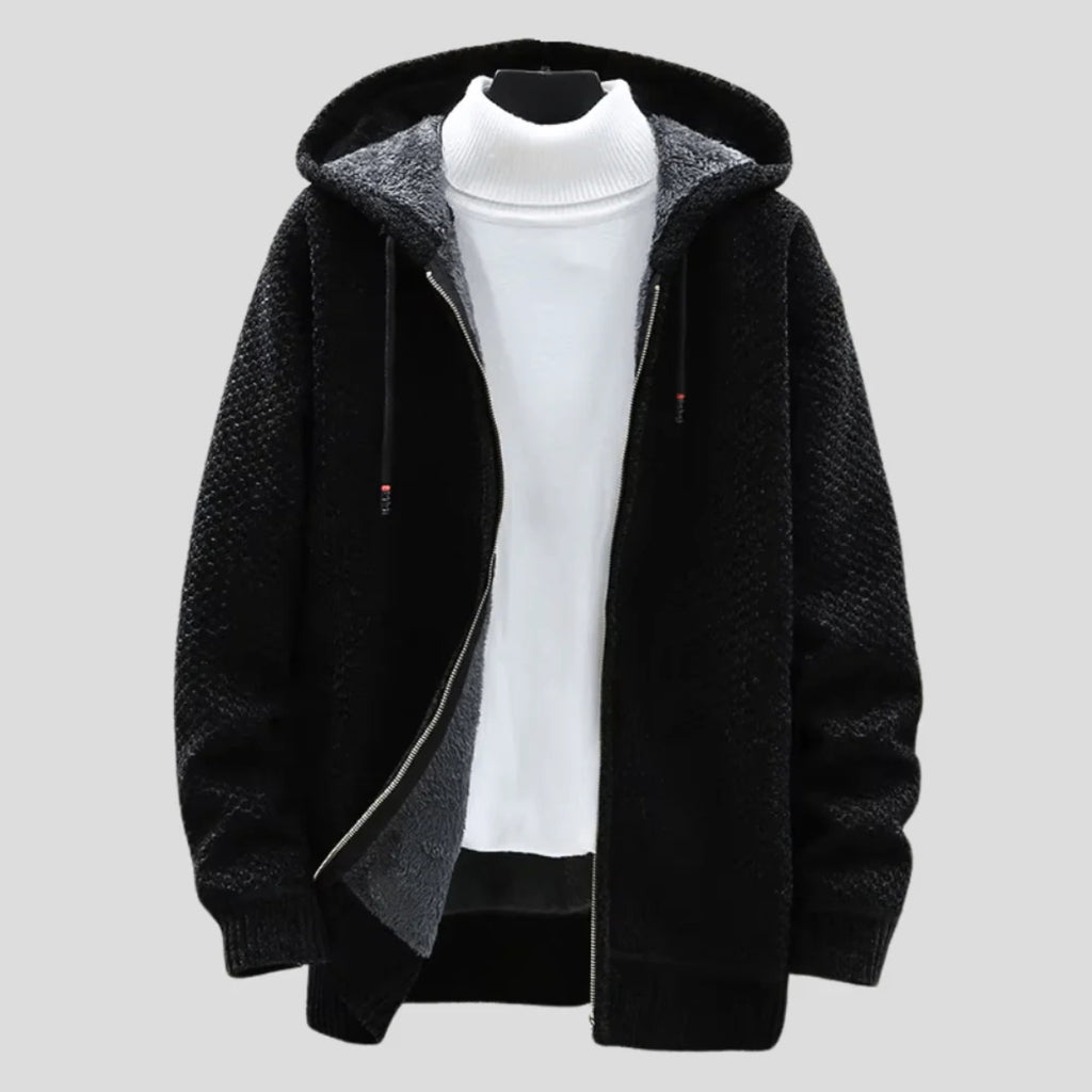 Arlone | Knit Hoodie with Fleece