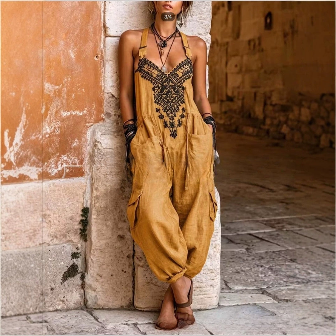 Sienna | Embroidered Bohemian Jumpsuit