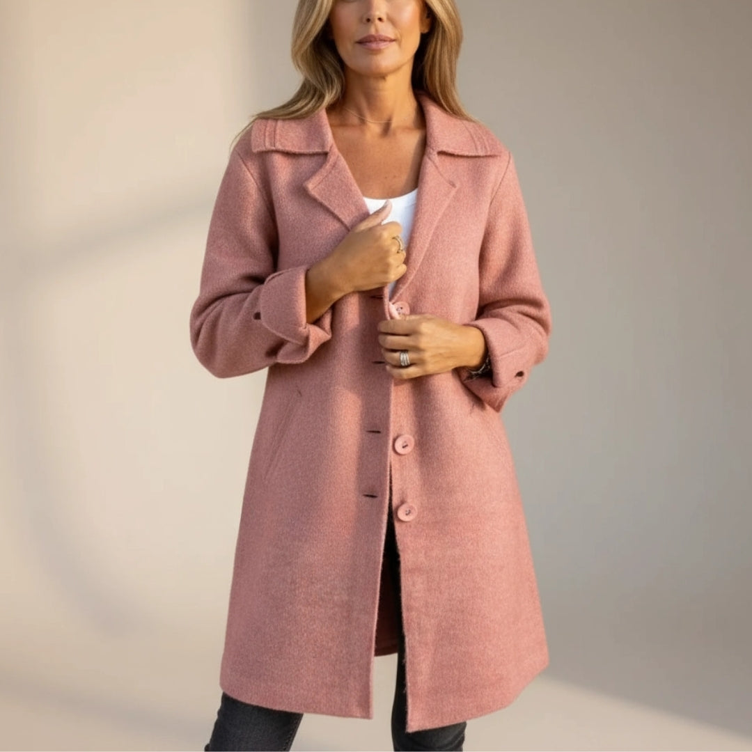 Maila | Casual Long Coat with Lapels