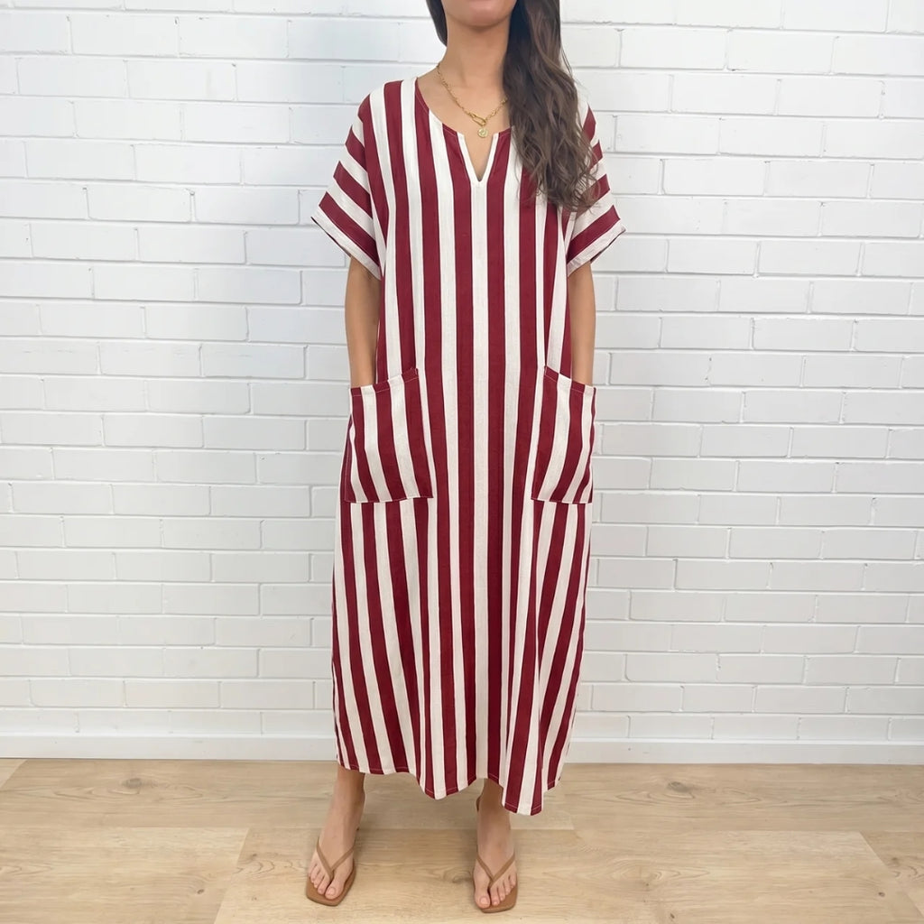Liora | Striped Maxi Dress