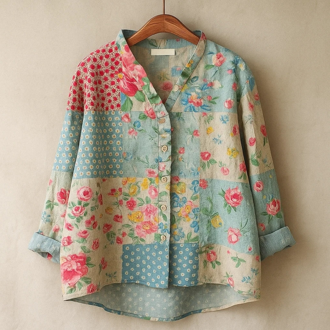 Rosalyn Blouse | Soft Linen Ruffle Top