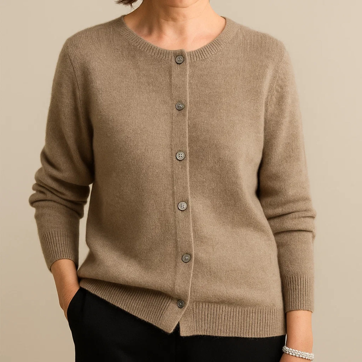 Elodie | Soft Wool Knit Cardigan