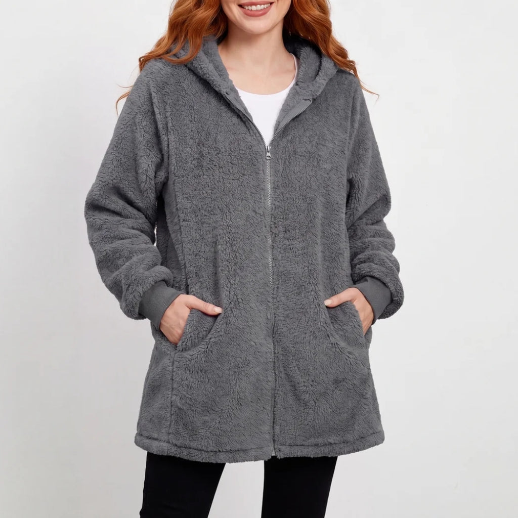 Evelyn | Soft Teddy Hooded Jacket