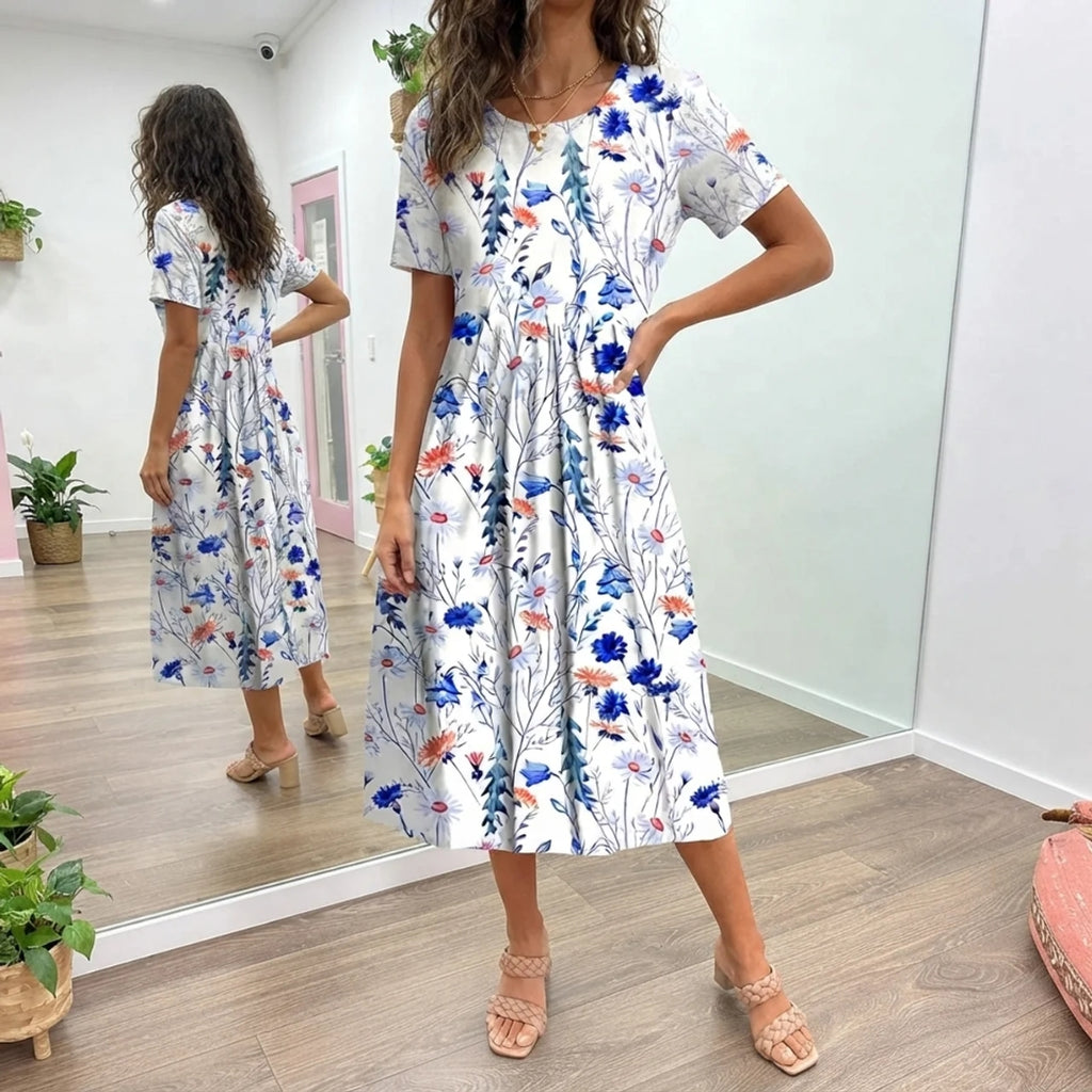 MEADOW | FLORAL MIDI DRESS FOR WOMEN