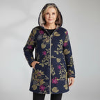 Annelise | Warm Fleece Floral Coat
