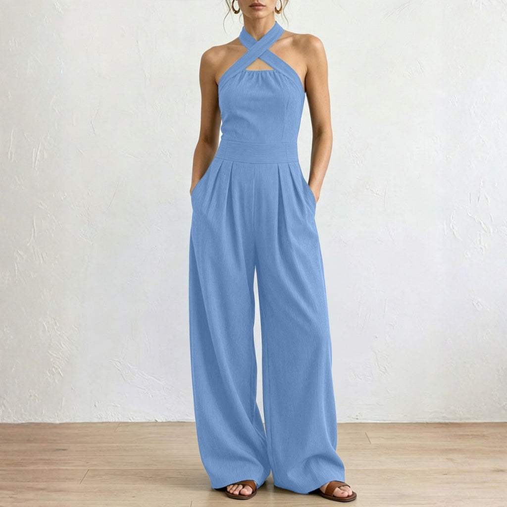 Adriana | Elegant Cross-Over Jumpsuit