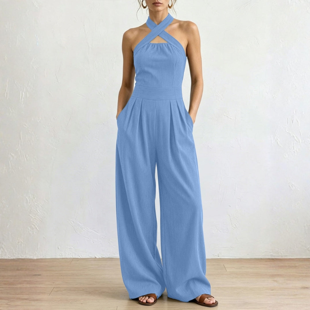 Adriana | Elegant Cross-Over Jumpsuit
