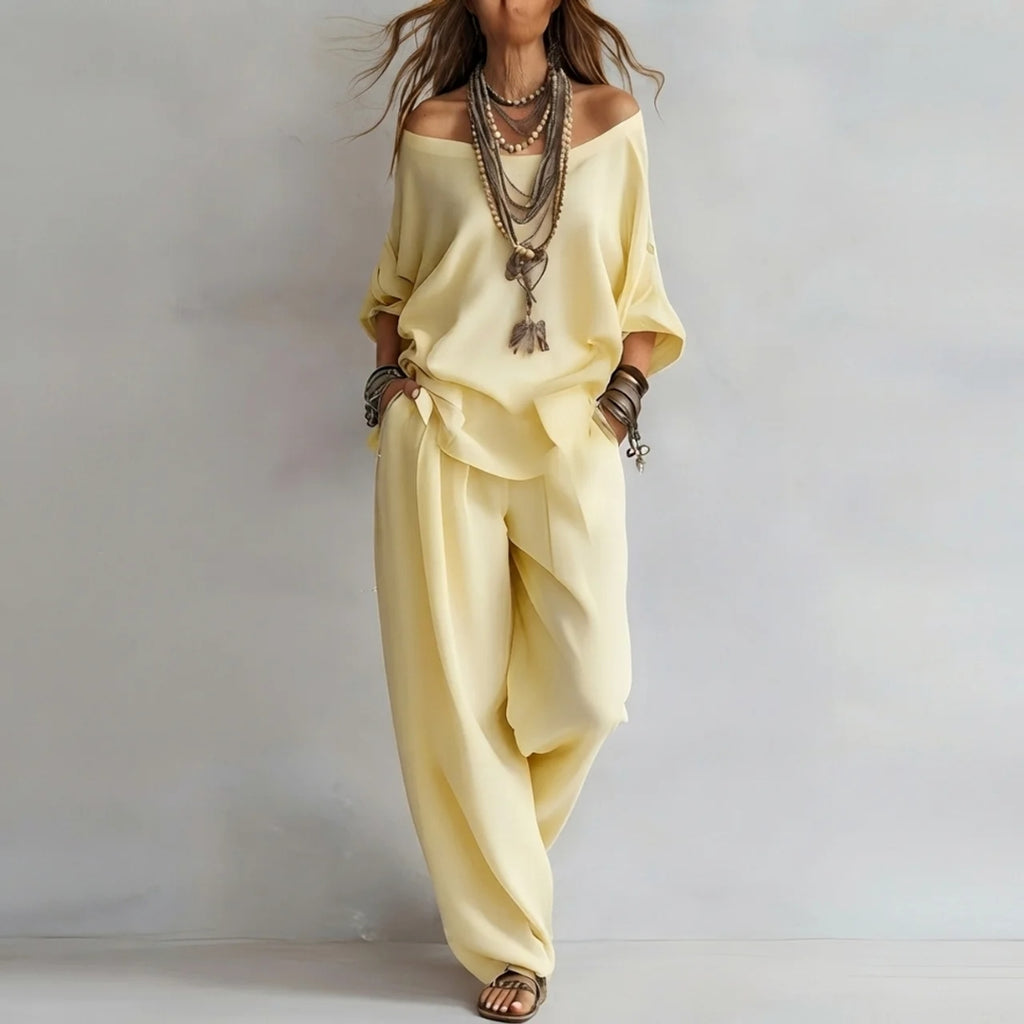 ELARA| RELAXED PANTS SET FOR WOMEN