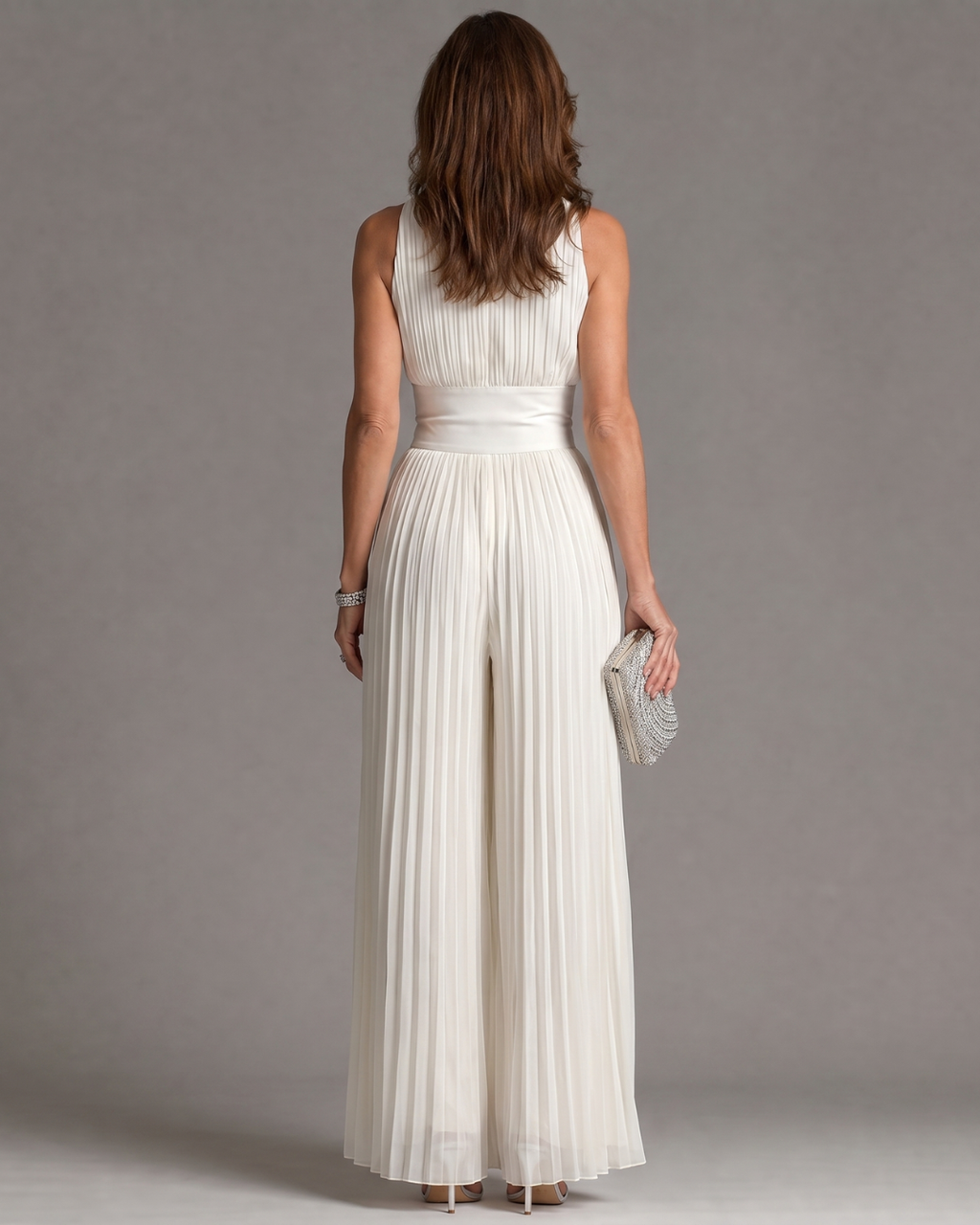 ZAKIRA | PLEATED HALTER JUMPSUIT FOR WOMEN