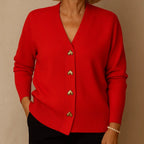 Ameline | Soft Knit Cardigan with Heart Buttons