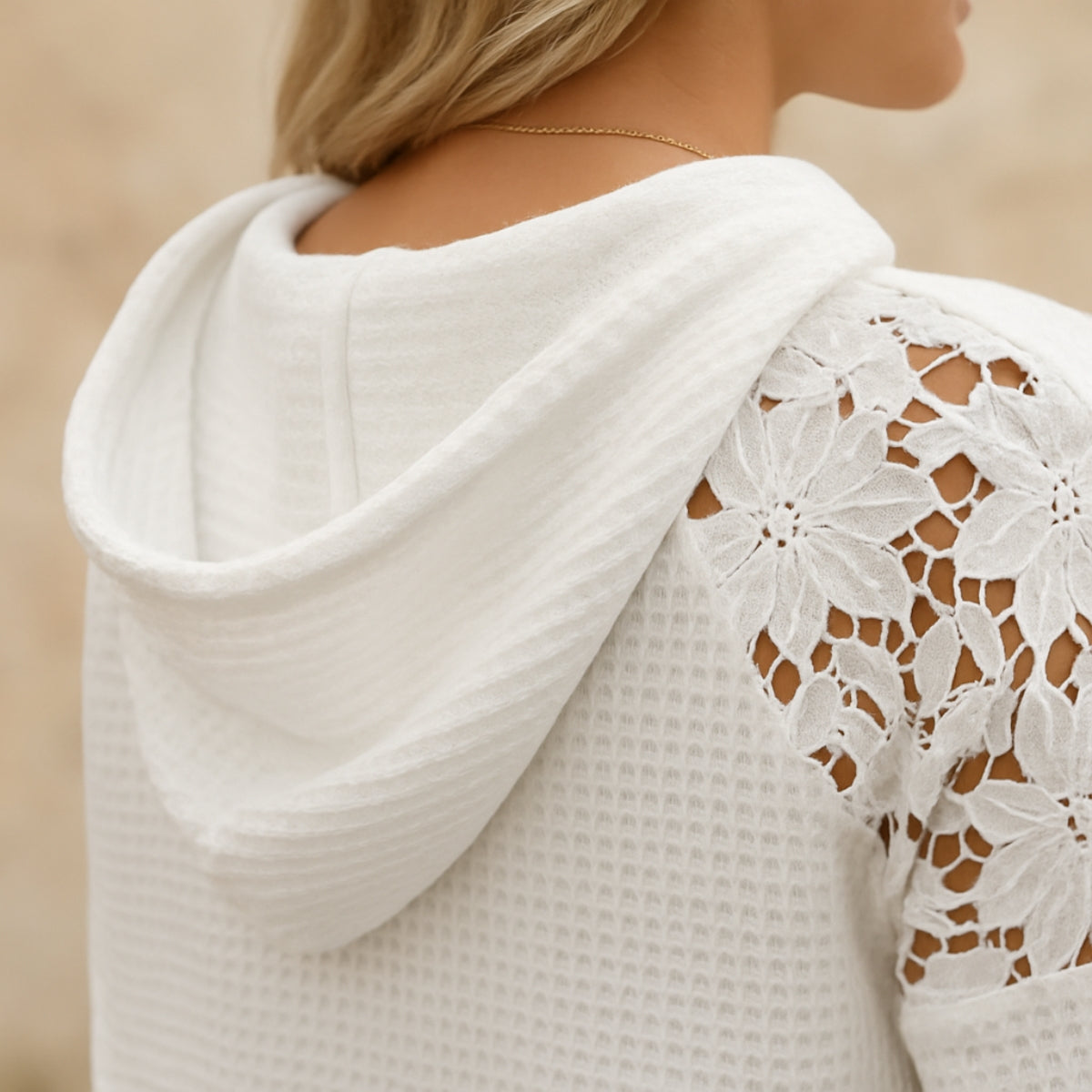 Eloria | Lightweight Hoodie with Lace Details